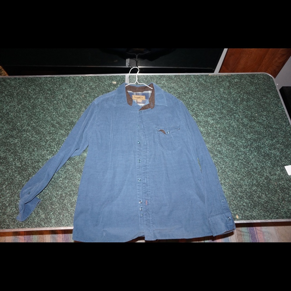 Navy blue corduroy shirt